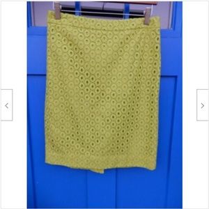 NWT J Crew Eyelet Circles No 2 Cotton Pencil Skirt